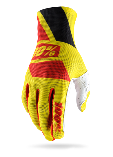 Мотоперчатки 100% Celium Glove Yellow/Red