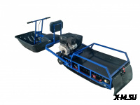 Мотобуксировщик толкач Альбатрос-XL8 с модулем. С фарой, тележки