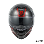 Шлем интеграл карбоновый HETOSHI FF936S CARBON RED WHITE р.L