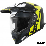 Шлем (мотард) JUST1 J34 Tour Hi-Vis желтый/черный матовый