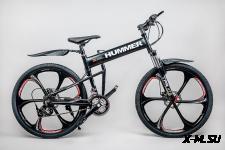 Велосипед складной на литых дисках стиль Хамер черный