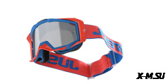 Очки для мотокросса JUST1 IRIS TRACK красные/синие, тонированные