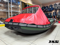 Носовой тент для лодки MISHIMO FAMILY LITE 430 цв. Красно-черный