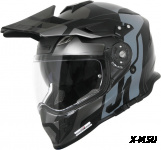 Шлем (мотард) JUST1 J34 Tour титановый/черный матовый