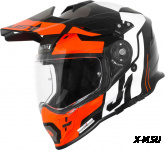 Шлем (мотард) JUST1 J34 Tour оранжевый/черный глянцевый