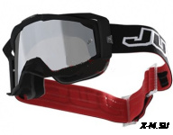 Очки для мотокросса JUST1 IRIS SOLID черные, прозрачные