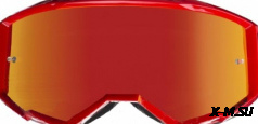 Стекло очков двойное с вентиляцией FLY RACING зеркальное/красное