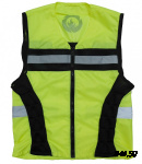 Жилет  INFLAME сигнальный FIREFLY текстиль+сетка, цвет зеленый неон
