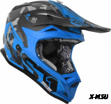 Шлем детский (кроссовый) JUST1 J32 YOUTH SWAT Hi-Vis синий/черный матовый