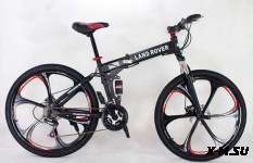 Велосипед на литых дисках стиль Ленд Ровер 6 лучей черный