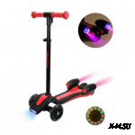 Самокат 3-х кол. 120мм. Moby Kids Junior Rocket , PU свет.фара+звук+дым 641157