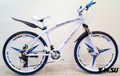 Велосипед на литых дисках стиль Мерседес белый