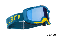 Очки для мотокросса JUST1 IRIS TRACK желтые/синие, синие