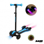 Самокат 3-х кол. 120мм. Moby Kids Junior Rocket , PU свет.фара+звук+дым 641155