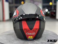 Шлем интеграл HETOSHI XD1-242 цв. Черно-серо-красный  р. XXL